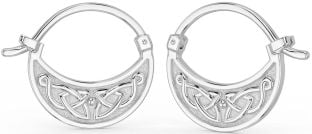 Silver Celtic Hoop Earrings