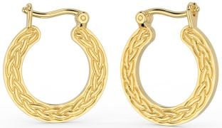 Gold Silver Celtic Hoop Earrings