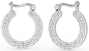 Silver Celtic Hoop Earrings