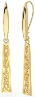 Gold Silver Celtic Dangle Earrings