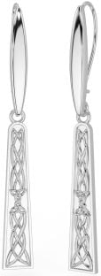 Silver Celtic Dangle Earrings