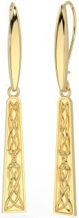 Gold Celtic Dangle Earrings