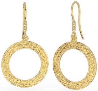 Gold Celtic Dangle Earrings