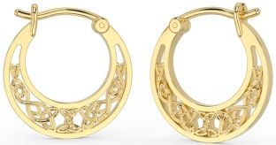 Gold Silver Celtic Hoop Earrings