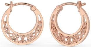 Rose Gold Celtic Hoop Earrings