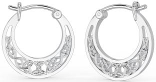 Silver Celtic Hoop Earrings