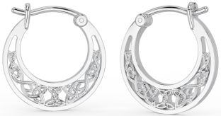 Blanc Or celtique Cerceau Des boucles d'oreilles