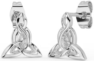 Silver Celtic Trinity Knot Dangle Earrings