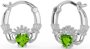 Peridot Silver Claddagh Ring Örhängen