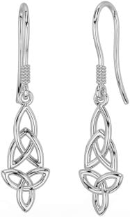 Silver Celtic Trinity Knot Dangle Earrings