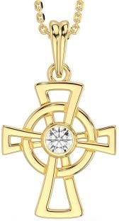 Diamond Gold Celtic Cross Necklace