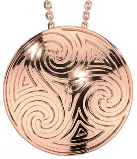 Rose Gold Silver Celtic Necklace