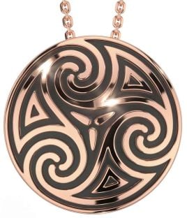 Rose Gold Black Rhodium Celtic Necklace