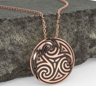 Rose Gold Black Rhodium Celtic Necklace