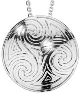 White Gold Celtic Necklace