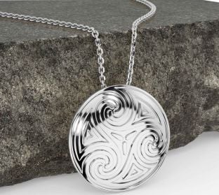 White Gold Celtic Necklace