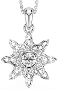 Celtic Diamond Silver Colier