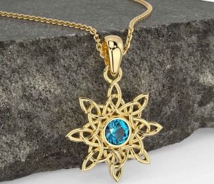 Topaz Gold Celtic Necklace