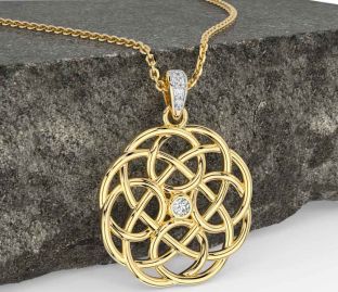 Diamond Gold Celtic Necklace