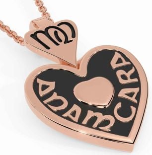 Rose Gold Silver Black Rhodium Irish "My Soul Mate" Heart Necklace