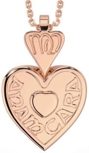 Rose Gold Silver Irish "My Soul Mate" Heart Necklace