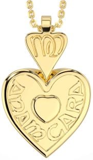 Gold Silver Irish "My Soul Mate" Heart Necklace