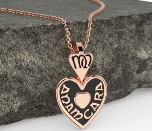 Rose Gold Black Rhodium Irish "My Soul Mate" Heart Necklace
