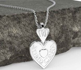 Silver Irish "My Soul Mate" Heart Necklace