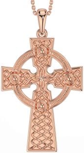 Rose Gold Celtic Cross Necklace