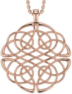 Rose Gold Silver Celtic Necklace