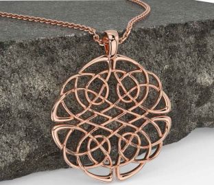 Rose Gold Silver Celtic Necklace