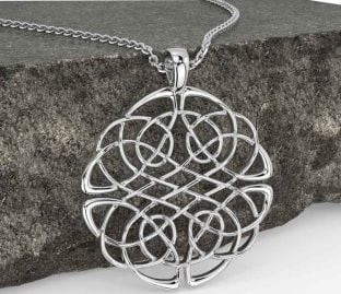 White Gold Celtic Necklace