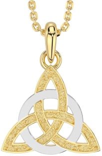 Aur Argint Celtic Colier Trinity Knot