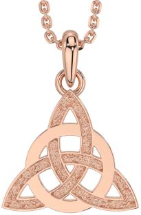 Rose Gold Celtic Trinity Knot Necklace