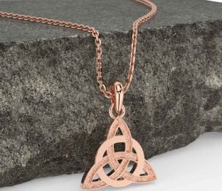 Rose Gold Celtic Trinity Knot Necklace