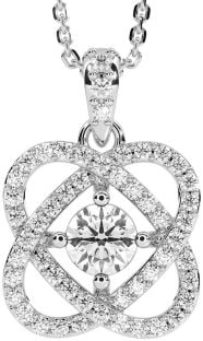 Celtic Diamond Silver Colier