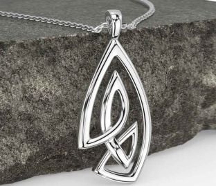 White Gold Celtic Necklace