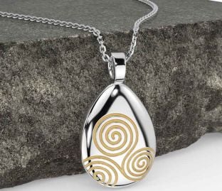 Gold Silver Celtic Necklace