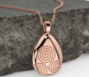 Rose Gold Silver Celtic Necklace