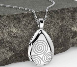 White Gold Celtic Necklace