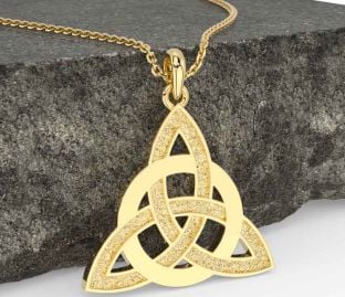 Gold Silver Celtic Trinity Knot Necklace