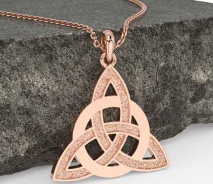 Rose Gold Celtic Trinity Knot Necklace