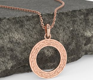 Rose Gold Silver Celtic Necklace