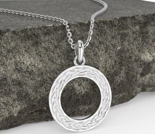 White Gold Celtic Necklace