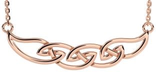 Rose Gold Silver Celtic Necklace