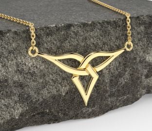 Gold Celtic Trinity Knot Necklace