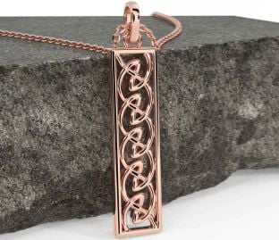 Rose Gold Silver Celtic Necklace