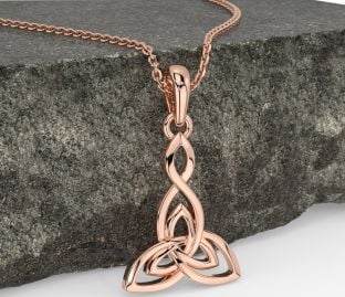 Rose Gold Celtic Trinity Knot Necklace