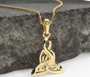 Gold Silver Celtic Trinity Knot Necklace