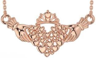 Rose Gold Claddagh Necklace